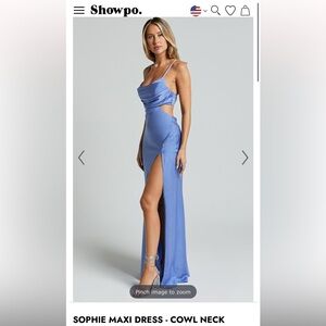 Showpo Blue Sophie Maxi Dress